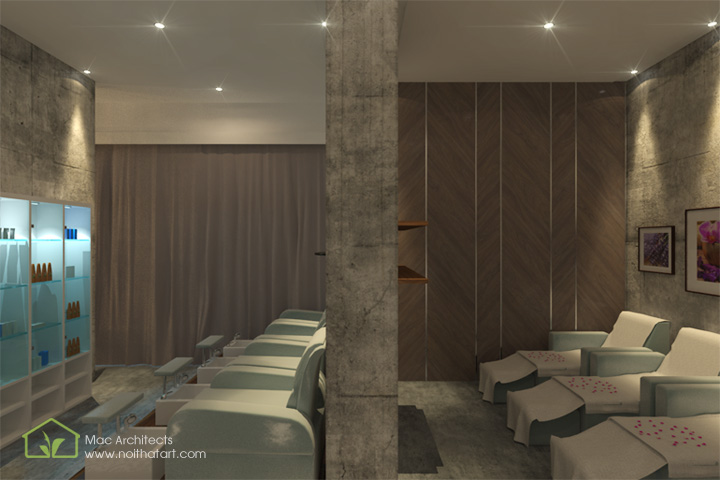 Diva Spa - Thiết kế nội thất spa tông trầm từ vật liệu thô 4