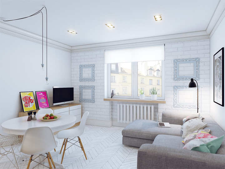 4 mẫu thiết kế nội thất căn hộ nhỏ xinh theo xu hướng mới 5