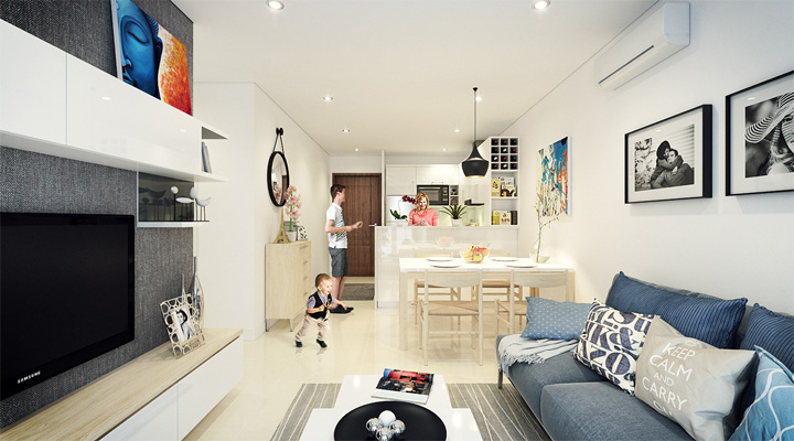 4 mẫu thiết kế nội thất căn hộ nhỏ xinh theo xu hướng mới 17
